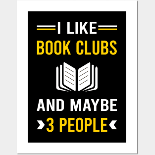 3 People Book Club Read Reader Reading Books Posters and Art